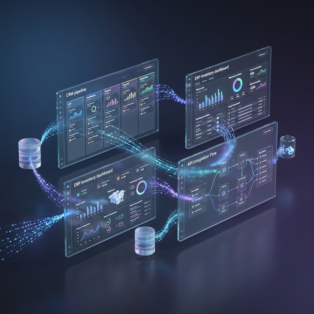 Enterprise CRM and ERP Platform Dashboard